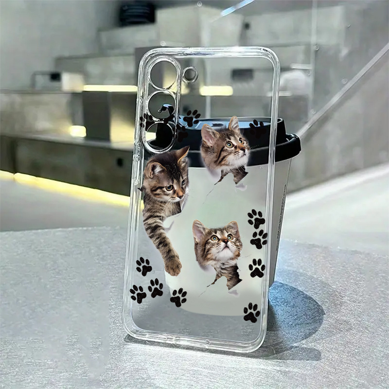 

Charming Cat Pattern Tpu Phone Case For Samsung Galaxy A54/a53/a52 (a52s Compatible)/a34 5g/a32 5g/a14 5g/a13 5g/s10+/s21 Series & S23 Series - Durable, Protective Edge-wrapped Cover