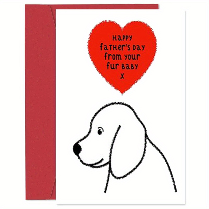 

Father's Day Greeting Card With Envelope 4.7x7.1 Inch - Perfect Gift For Dad, Husband, Fathers Day Card From Fur Baby, Thank You Card For Father - High-quality Paper Material