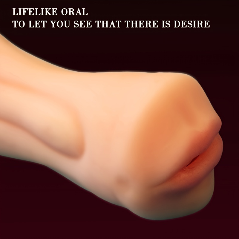 1Pc Realistic Vagina Male Masturbator Oral Mouth Masturbation Cup Real Pussy Sexo Intimate Goods Deep Throat Double Hole Sex Toy for Men