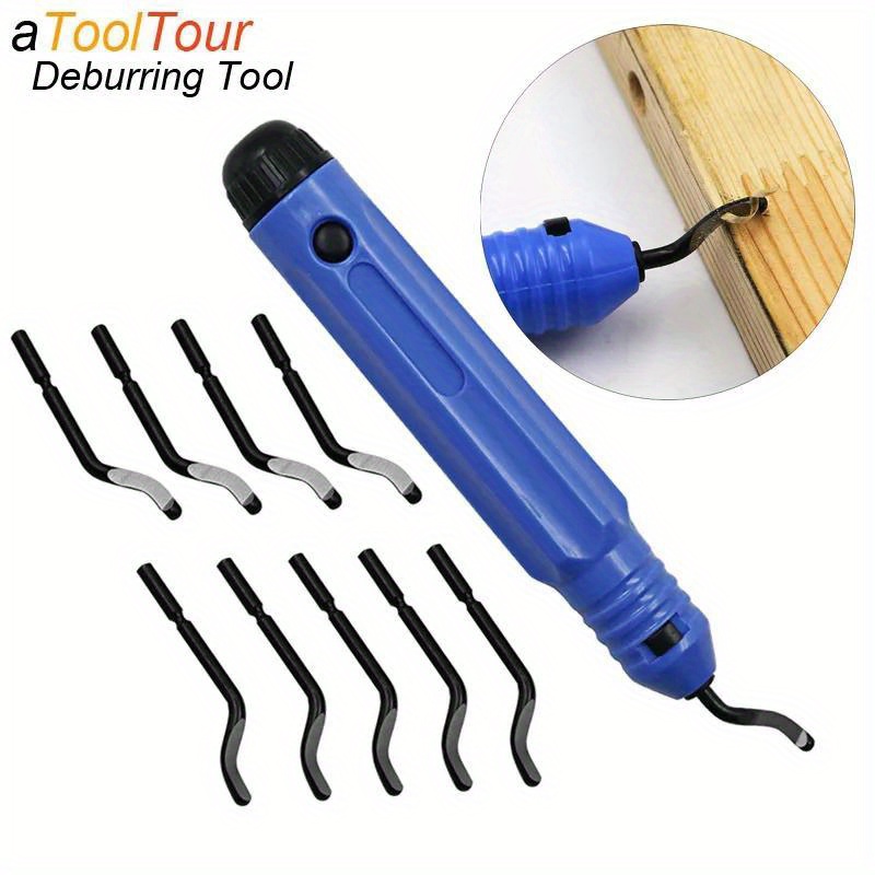 

Precision Hand Deburring Tool Kit With Rotary Blades - Anti-slip Handle, 360° Rotatable For Wood, Plastic, Aluminum, Copper & Steel