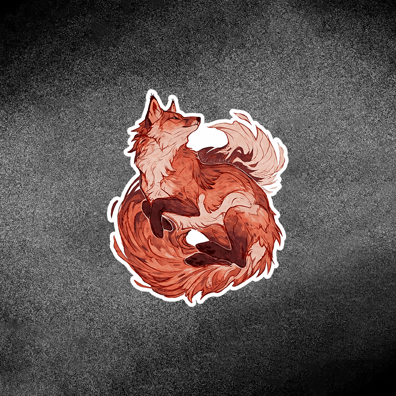 

Red Fox Vinyl Decal Sticker - Matte Finish, Irregular Shape, Self-adhesive, Single Use, Waterproof Graphics For Cars, Moto, Laptops And Walls - Universal Auto Body Decoration Accessory.