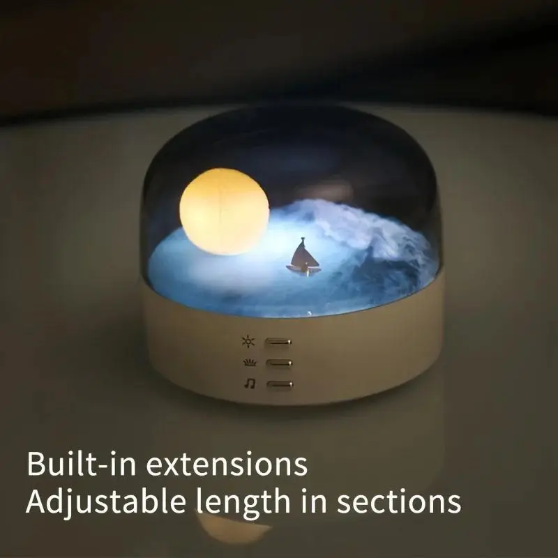 button controlled crescent moon led lamp usb rechargeable details 0