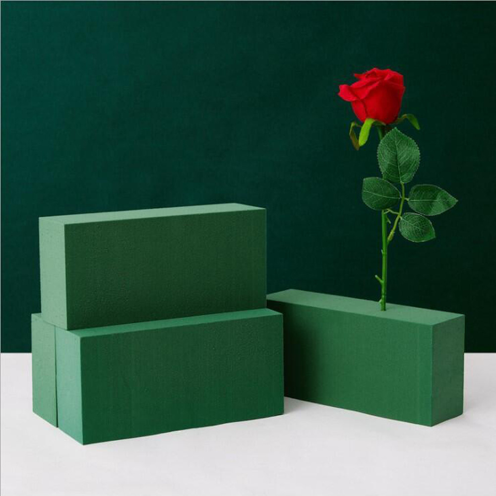 

2pcs/4pcs Polyresin Floral Foam Blocks For Fresh Flower Arrangement And Packaging - Green Square Sponge For Florist Supplies