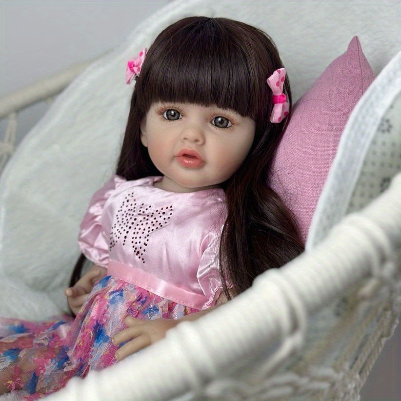 22 Inch Pink Princess Dress Realistic Full Soft hotsell Silicone doll