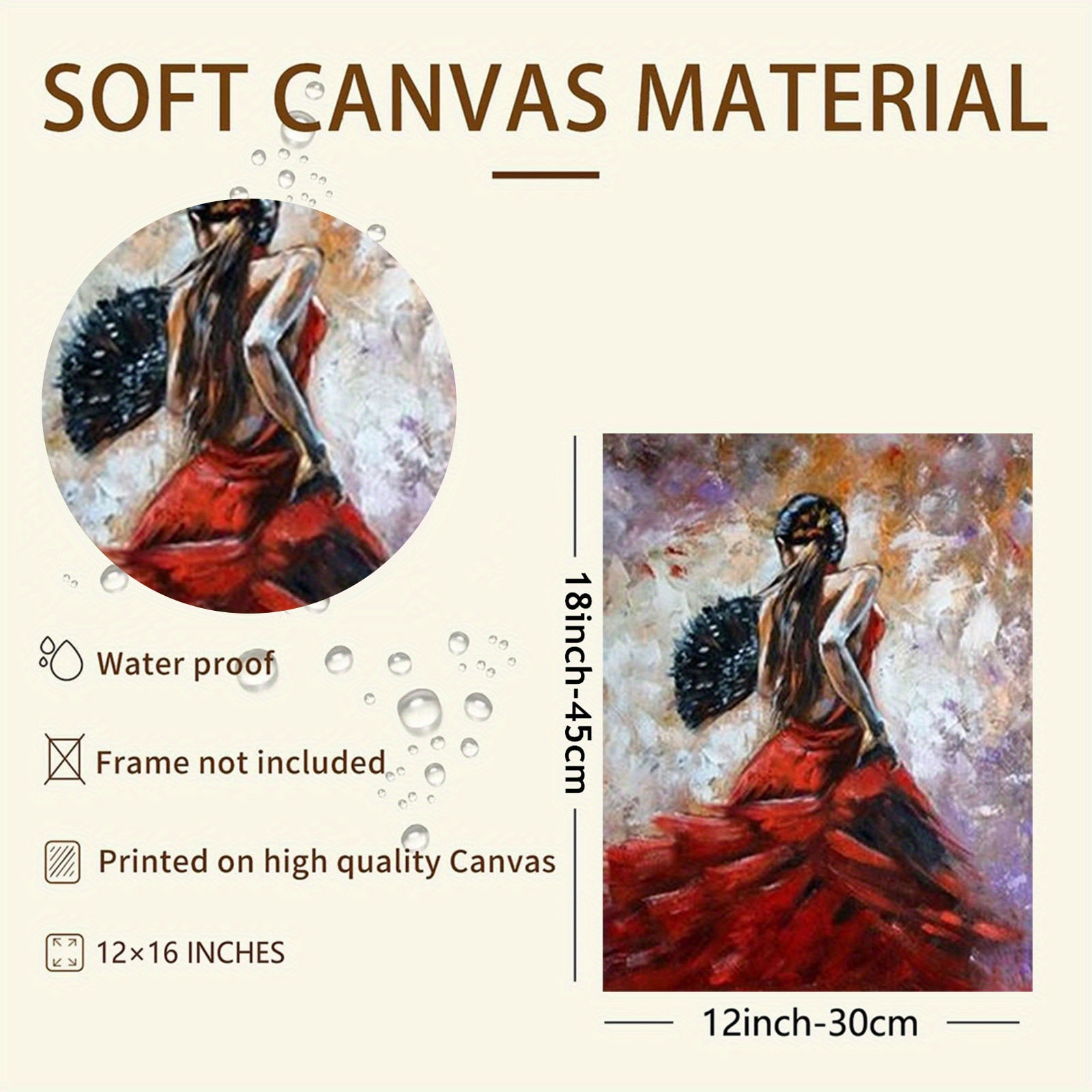 stampa tela senza cornice ballerina cartone olio Temu Switzerland