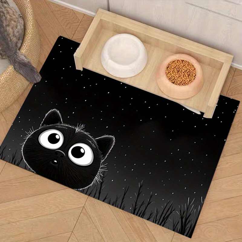 

Jit Polyester Feeding Mat For Cats, Non-slip Waterproof Pet Bowl Placemat, Universal Four-season Cat And Dog Feeding Supplies, 1pc