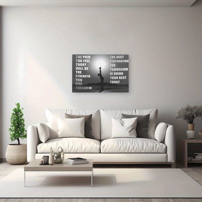 1pc, Gym Inspirational Quotes Painting Inspirational Pictures Artwork 