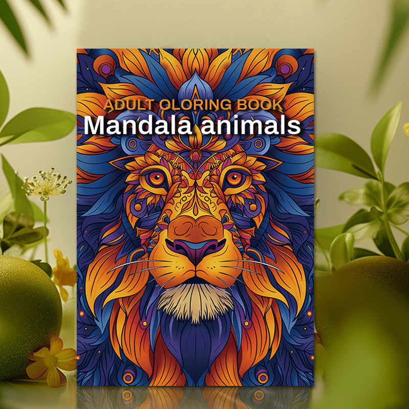 

Livre de Coloriage Mandala Animaux Amélioré pour Adultes - 22 Pages Épaisses, Œuvres d'Art pour la Pleine Conscience et le Soulagement du Stress.