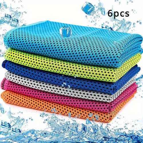 6/10-Pack Quick-Dry Cooling Towels - Soft, Breathable Fabric for Gym, Yoga & Outdoor Activities