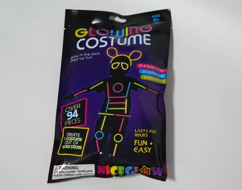 set assortment of glow sticks glow in the dark toy glowing outfit collection glow stick night light bundle customizable wristband celebration gathering karaoke night details 3