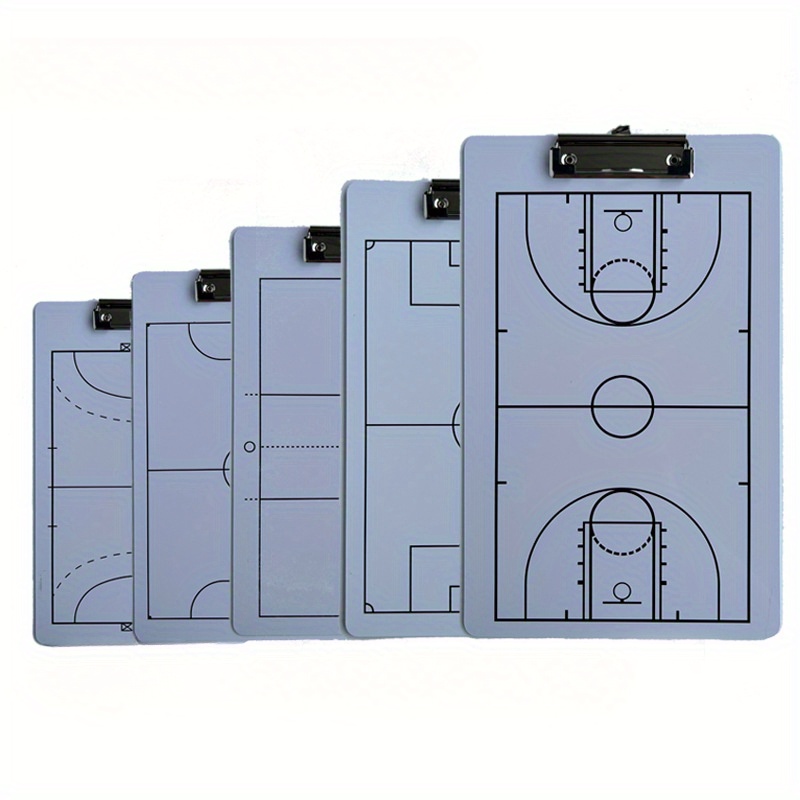 

1pc Erasable Basketball & Soccer Clipboard - Pvc Sports Strategy Board For