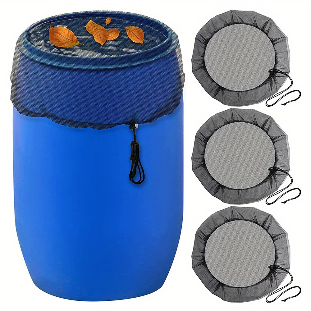 

2-piece Durable Mesh Rain Barrel Covers With Drawstring - 23.62" Diameter, Keeps Debris & Pests Out, Perfect For Outdoor Water Collection