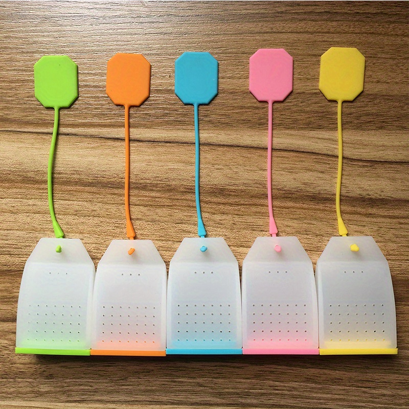 1pc colorful silicone tea infuser effortless herb spice infusion for a   of tea   clean   material assorted colors details 3