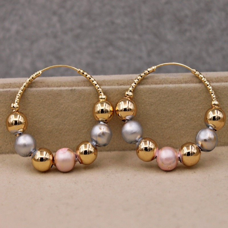 

Color Ball Metal Earrings, Fashionable And Creative Retro Jewelry For Men And Women's Accessories