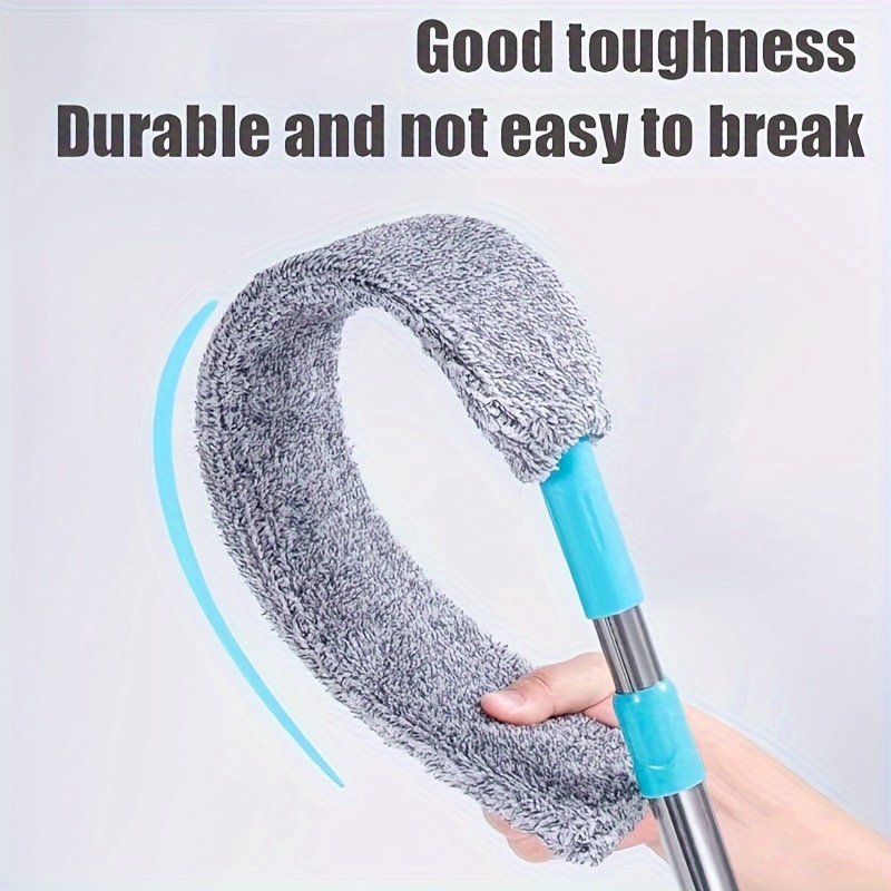 1 set microfiber dusting brush with extendable rod washable versatile crevice cleaner for sofa bed   bottoms ideal for dry wet use no batteries required dust cleaner for home details 7