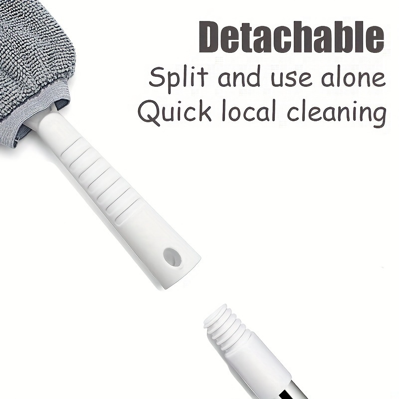 1 set microfiber dusting brush with extendable rod washable versatile crevice cleaner for sofa bed   bottoms ideal for dry wet use no batteries required dust cleaner for home details 8