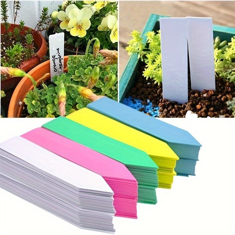 

100pcs Reusable Waterproof Garden Labels - Plastic Plant & Flower Markers For Outdoor Gardening And Lawn Care