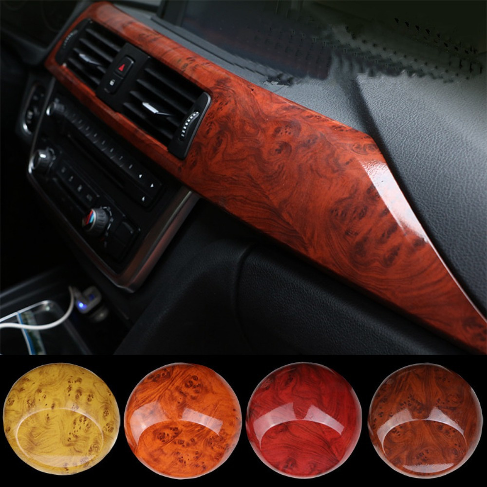 

High End Car Interior Wood Grain Color Changing Film Glossy Peach Wood Grain Medium Film Modification And Refurbishment Sticker 30cm X 100cm