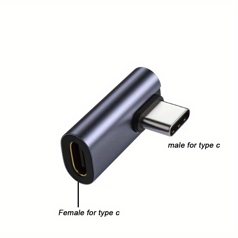90-degree Usb C Adapter, Male To Female Extender, Support 3.1 Charge Data Transfer For Iphone 8pin