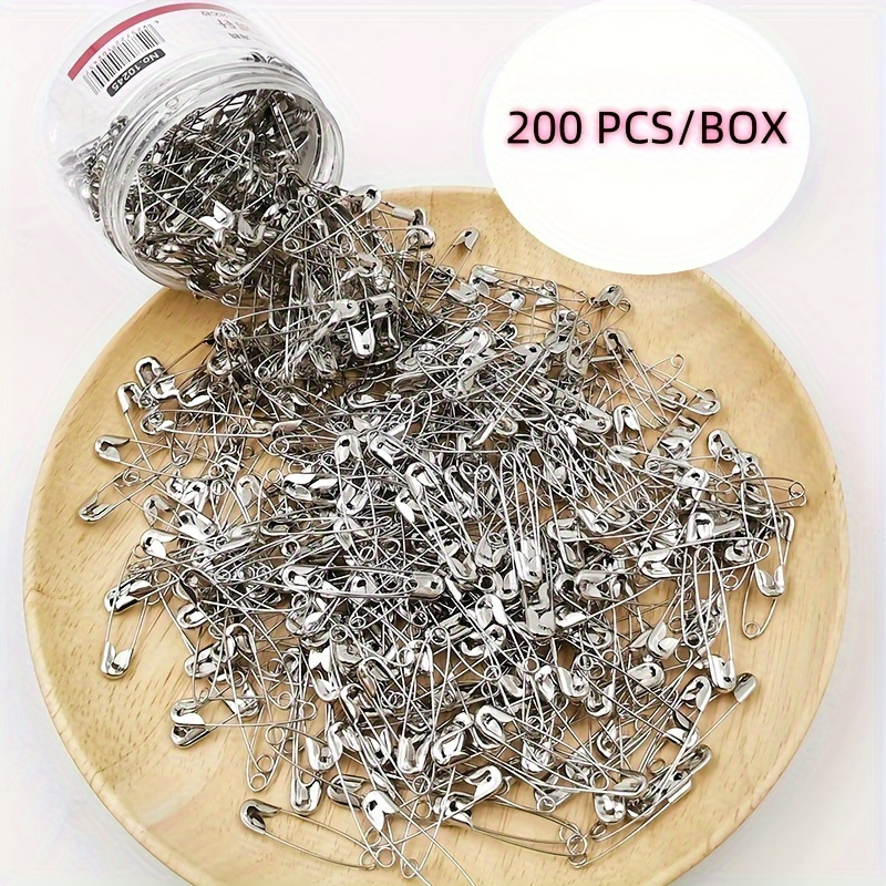 

200pcs Safety Pins, Office Pins Clothing Tag Pins Cartridge Stainless Steel Safety Pins