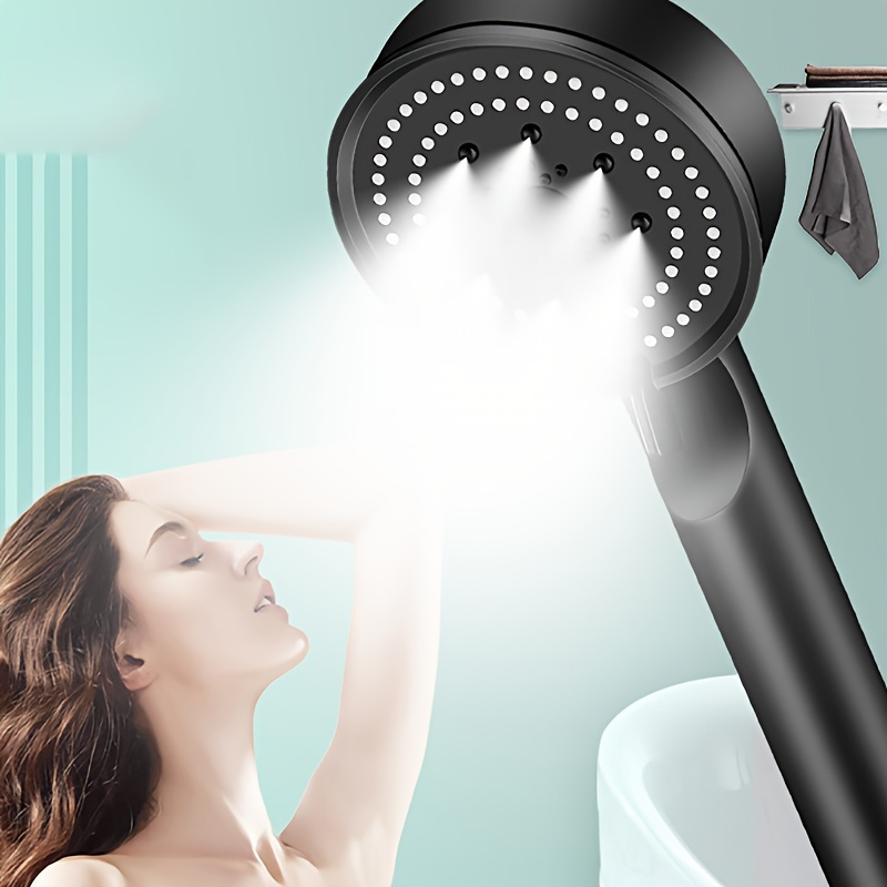 

High-pressure Handheld Shower Head With 5 Modes - Water-saving, Adjustable Spray For Enhanced Bathing Experience, Wall-mounted Design