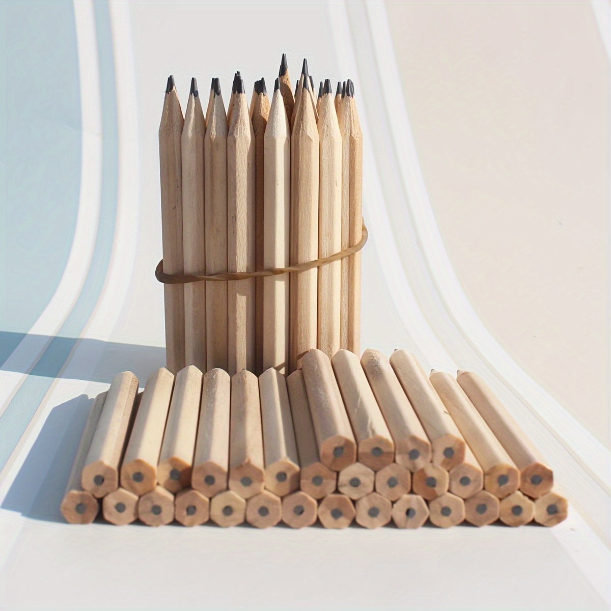 

50pcs Short Wooden Pencil, Writing Pencil, Drawing Pencils, School Stationery Supplies