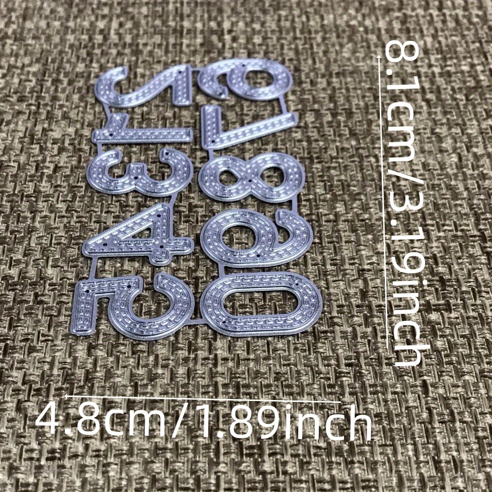 Craft Metal Stencils Cutting Dies 10pcs Digital Decoration Die Cuts Album Paper Card Craft Embossing