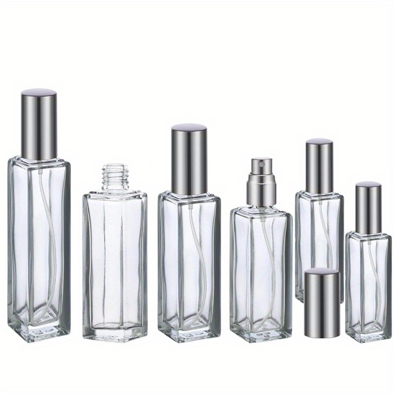 

6-piece Leak-proof Glass Perfume Atomizer Set - 5ml, 10ml, 20ml Refillable Spray Bottles For Travel & On-the-go Fragrance Needs, Bpa-free