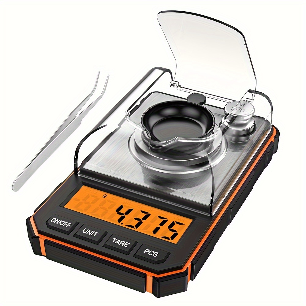 Hotu Professional 0.001g Portable Mini Digital Scale With 50g Calibration Weights - Compact, Precise, And Battery-free For Jewelry, Herbs, And Powders