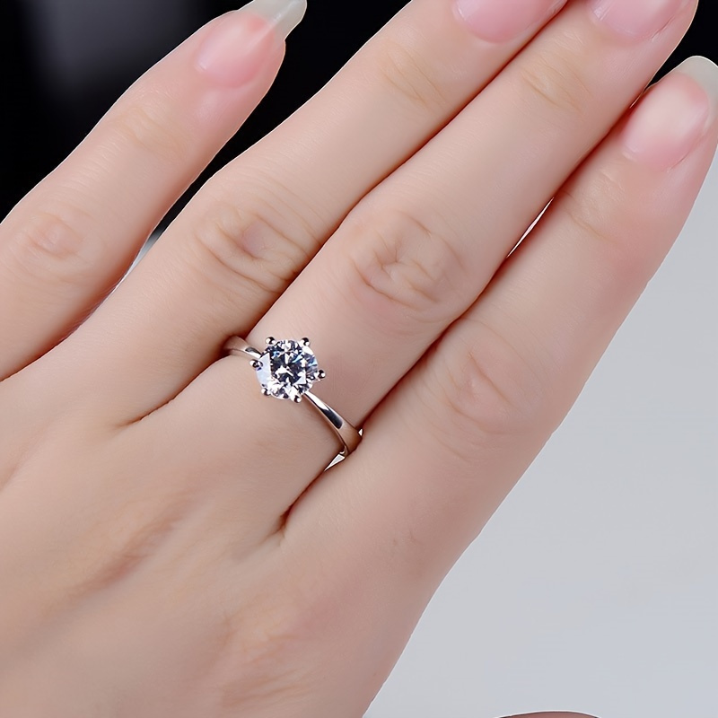 Custom Name Wedding Ring 925 Sterling Silvery with 0.5-10ct Moissanite