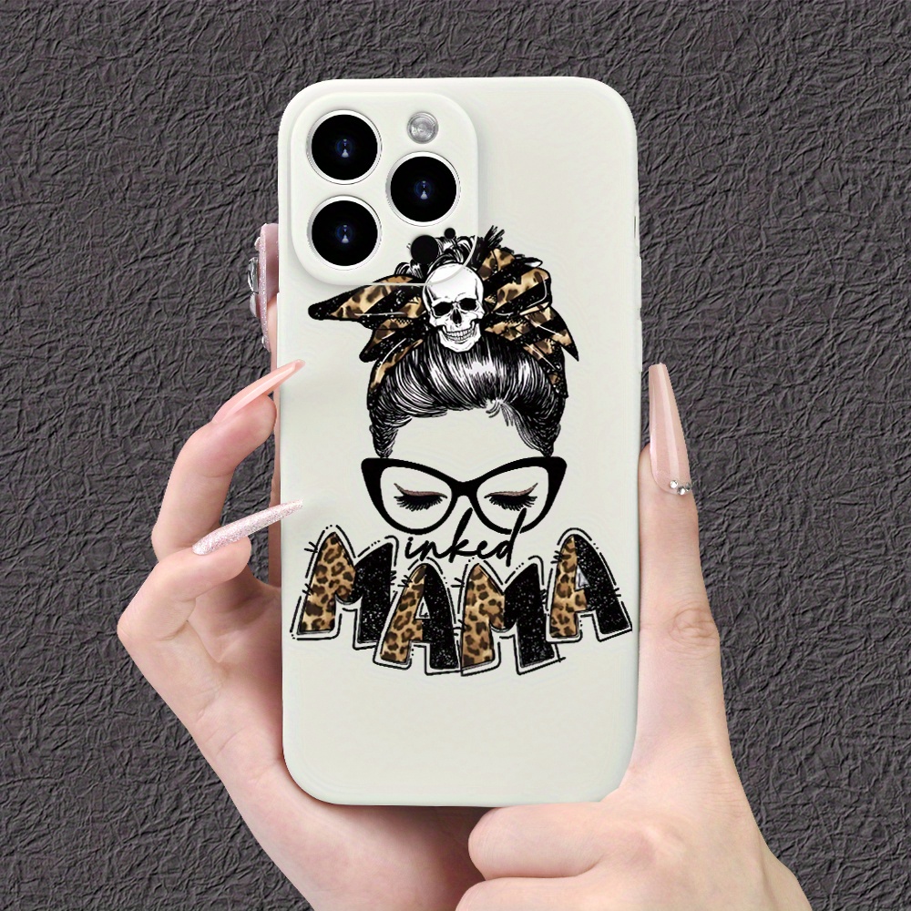 

Cool Leopard Print Mama Phone Case, Tpu Material, Full Lens Protection, Matte Finish, Stylish Women's Printed Pattern, Creative Design, Compatible With 15/14/13/12/11/xs/xr/x/7/8/plus/pro/max/mini