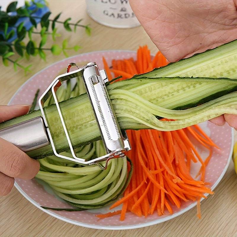 

Stainless Steel Vegetable Spiralizer - Manual Zucchini Noodle Maker, Fruit & Veggie Slicer, Kitchen Gadget For Healthy Meals