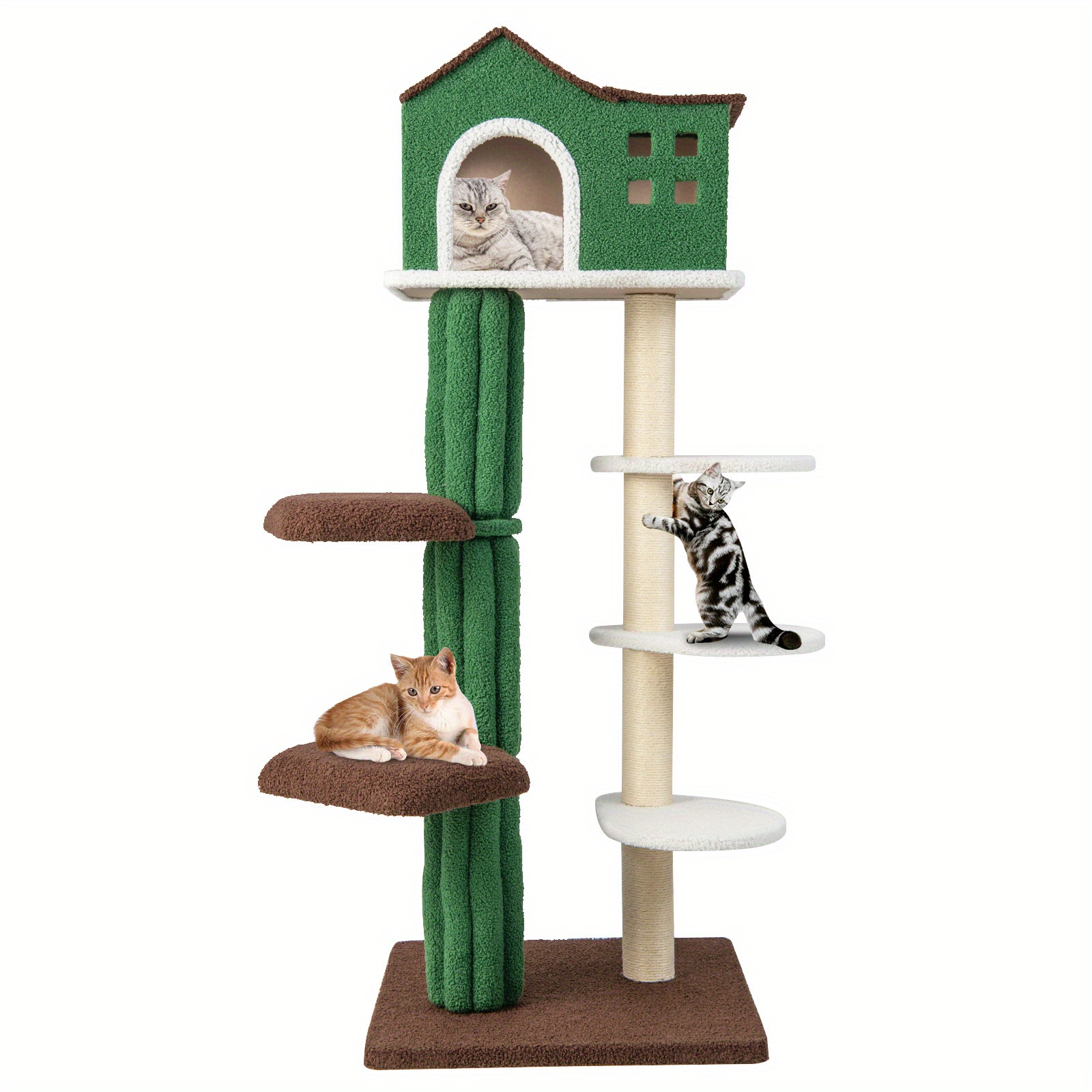 

Costway 7-tier Modern Cat Tree Tower, 61'' Cat Climbing Stand With Sisal Scratching Posts