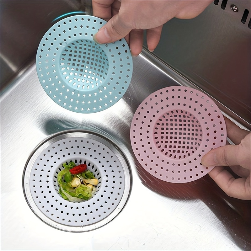 

5-pack Plastic Drain Strainers - Kitchen Sink & Bathroom Floor Mesh Filters, Anti-clog Sewer Cover, Insect-proof, Water Filtering Accessory