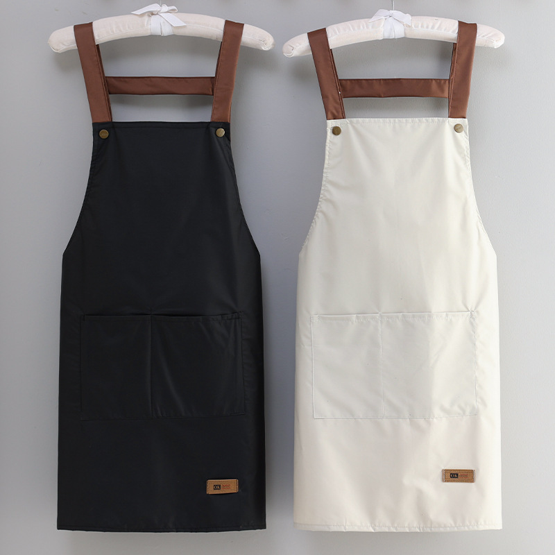 

fashion-forward" Stylish Waterproof & Oil-resistant Adult Apron - Perfect For Work, Kitchen Use, And Home Cooking Accessory