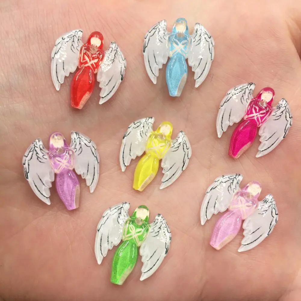 20pcs Mix Resin Beautiful Colorful Flat Back Rhinestone Applique Diy Wedding Crafts Making Supplies