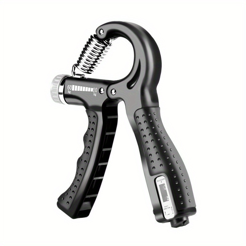 TEMU Adjustable Hand Grip Strengthener With Counter - 10-60kg/22-132lb Resistance Range, Professional Forearm Exerciser, Lightweight Home Fitness Equipment For Wrist, Arm, And Finger Training