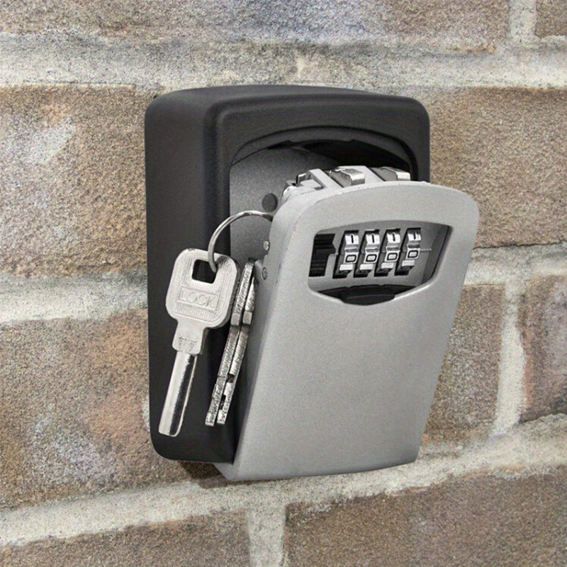 

Weather-resistant Lock Box With 4 Settable Combination, Wall Mounted For Indoor/outdoor Use, To , & Design For Home Or Business