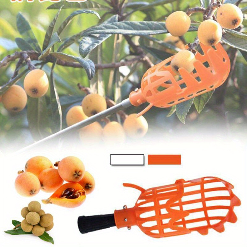 

Plastic Deep Basket Fruit Picker Head, Convenient Peach Picking Farm Garden Device, Durable Tool For Orchard And Home Use