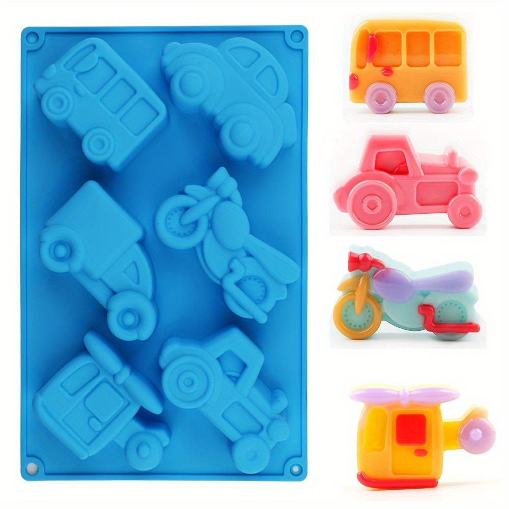 

Silicone Clay Molds Set - 3d Car, Motorcycle, Aeroplane Shapes - Non-stick Pastry Molds For Cake, Cupcake, Jelly, Pudding, Muffin, Soap Crafting - Durable Diy Clay Modeling Tools