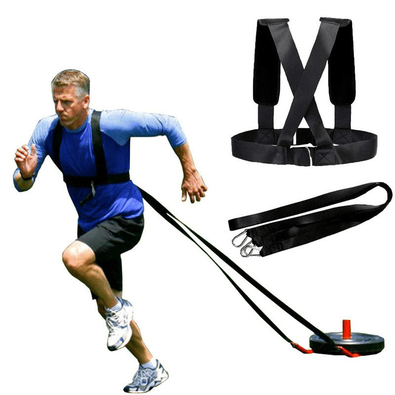 

Speed & Agility Training Kit - Resistance Bands And Sled Harness Set For Adults, Durable Canvas Material, Enhance Athletic Performance