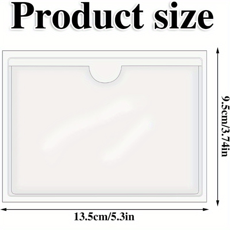 Plastic Label Holders For Storage Bins 60 Pcs Clear Adhesive Index Card  Pockets, 5" X 8" - Plastic Label Holders For Bins, Organizers, Photos