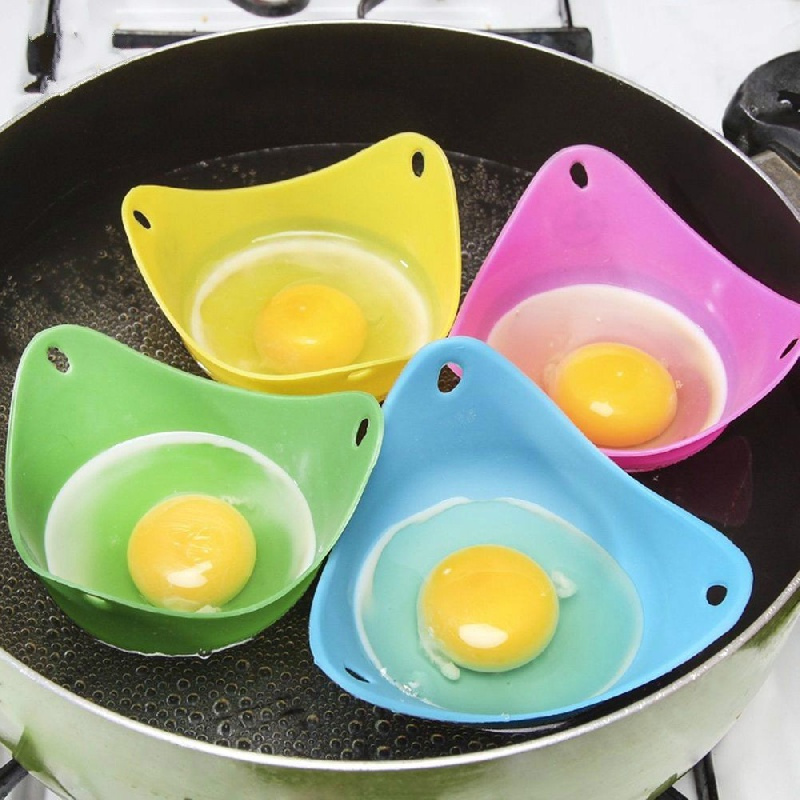 

4pcs Silicone Egg Cooker Molds - Non-stick, Food-contact Safe For Microwave, Air Fryer, Stove - Ideal For Eggs, Ice Cream, Jelly, Pudding, Soap Cakes - Kitchen Baking Tools