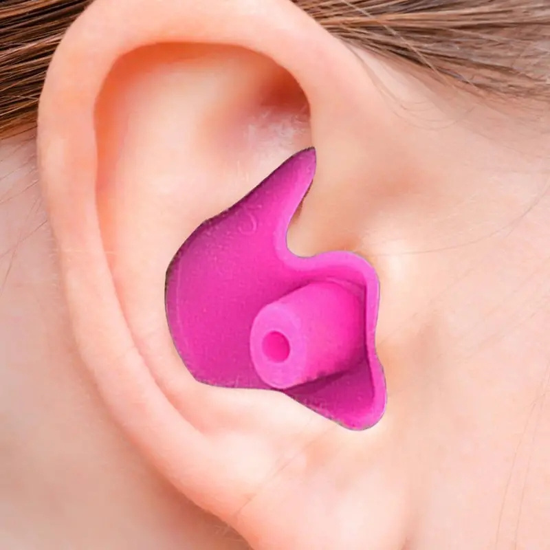 

1 Pair Waterproof Silicone Swimming Earplugs, Portable & Durable, Swimming Accessories