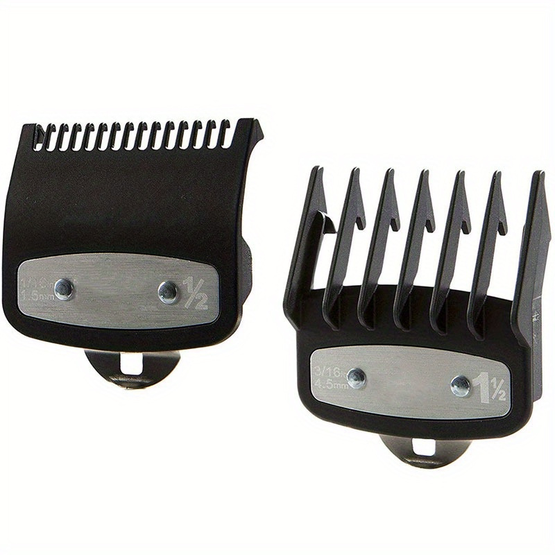 

2-piece Professional Hair Clipper Combs Set - Fit, Full Size Guards For All Models, Fragrance-free With Eucalyptus Ingredients