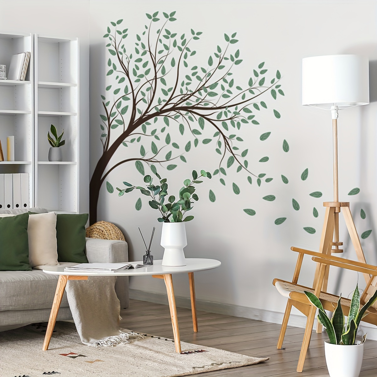 

Set Of 4 Large Tree Wall Stickers | Removable Pvc Decals For Decor | Bedroom, Living Room, Porch | Chic & Art, Home Decor And Accessories