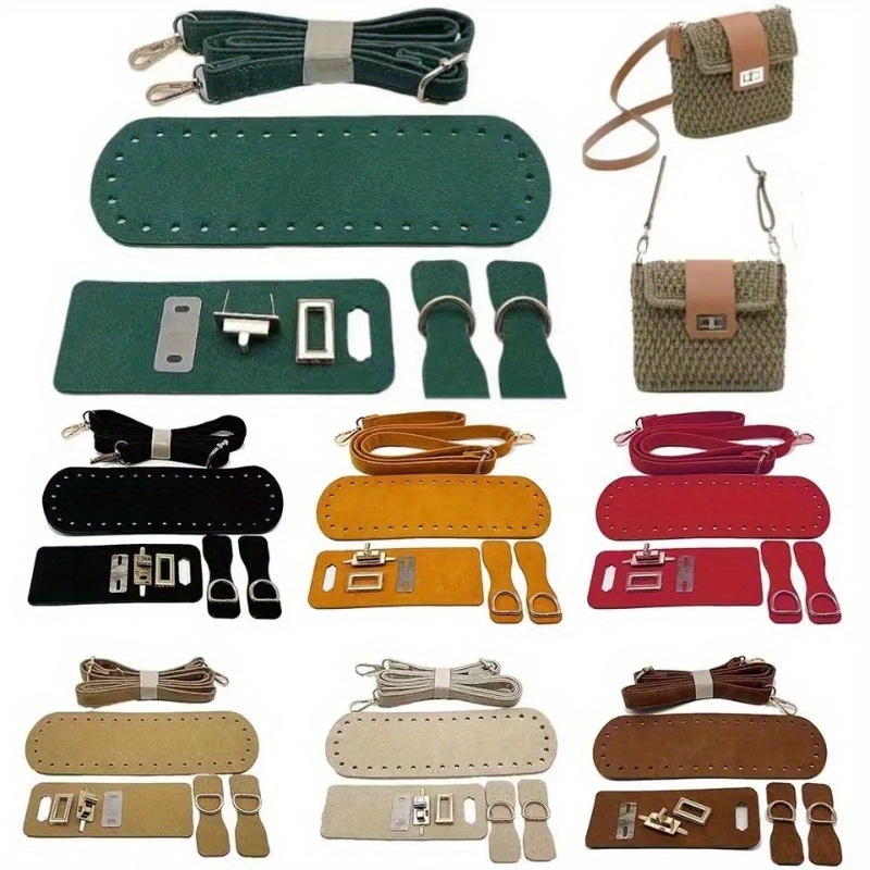 

Diy Purse Making Kit With Pu Leather Material - Adjustable Shoulder Strap And Bag Strap Set With Hooks, Bottom, And Hardware Accessories