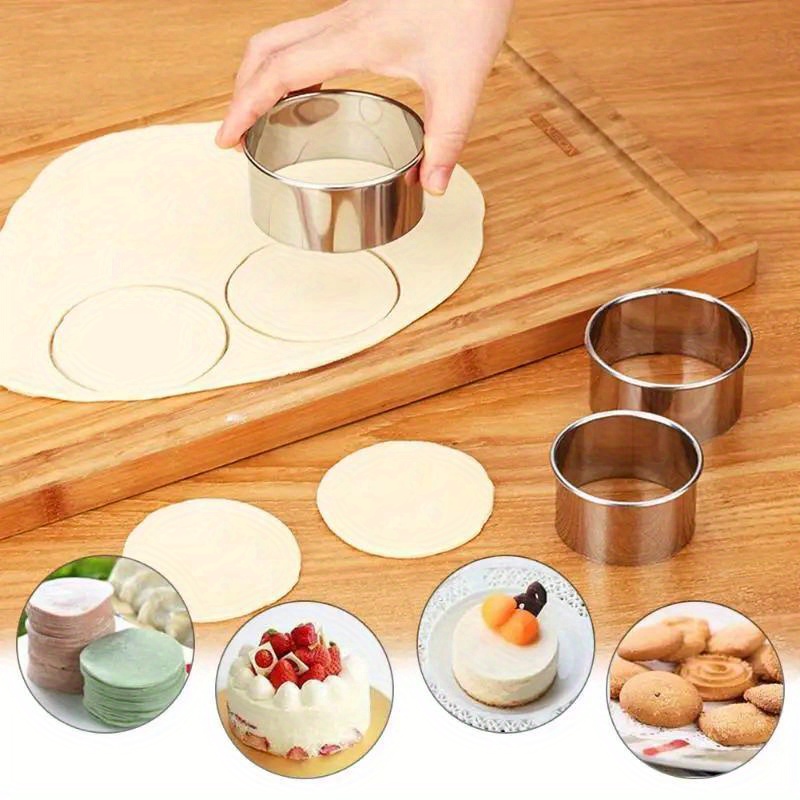 3pcs stainless steel dumpling maker set   dishwasher safe cutter wrapper for perfect dumplings ravioli fruit pies details 1