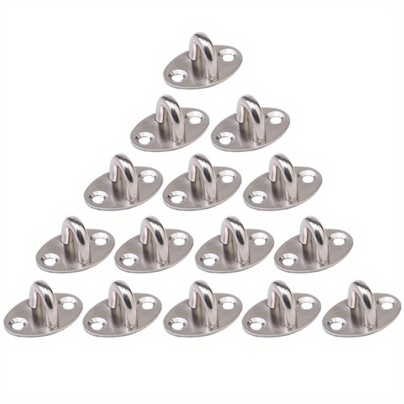 

10pcs Hook Ceiling Swing Eye Plate U Ring Staple Boat Hooks, Pad Suspension Brackets Chair Hanging Kit