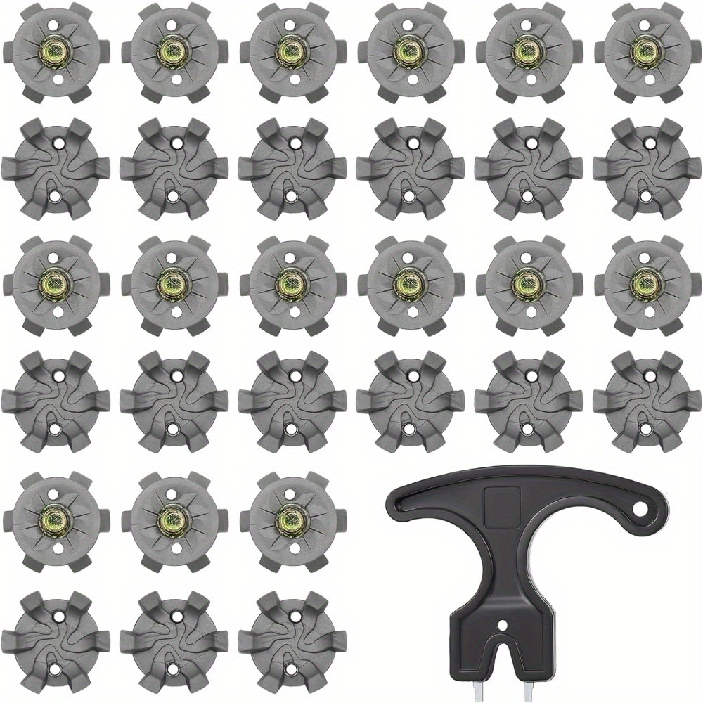 

30-pack Golf Shoe Spikes Replacements With Golf Shoe Wrench, Universal Fit For Golfers' Shoes, Suitable For Lawn And Golf Course Use